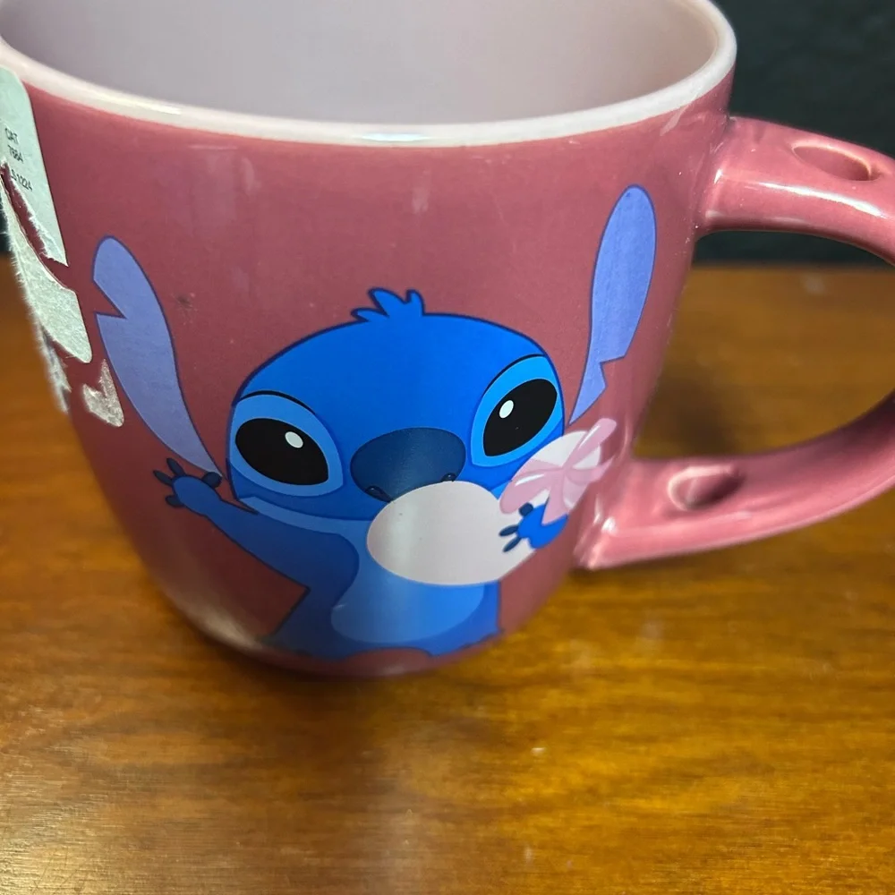Disney Stitch Pink Heart Mug with Heart NWT